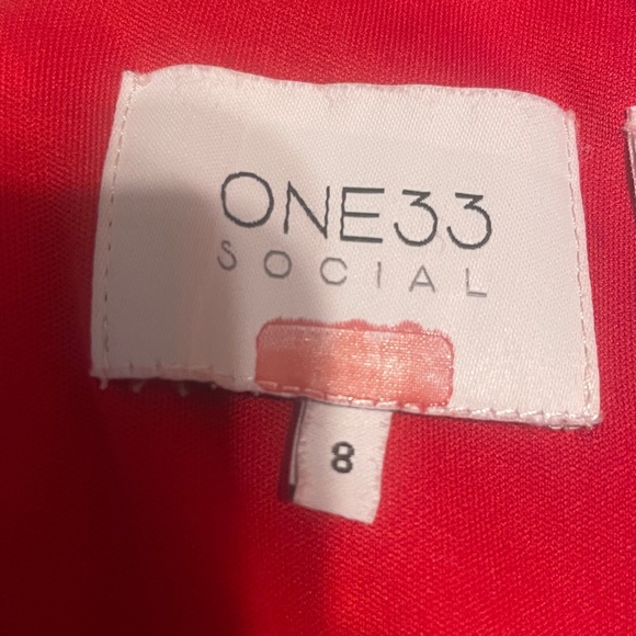 One33 Social Red Sequin Drape Dress size 8 - Picture 14 of 16
